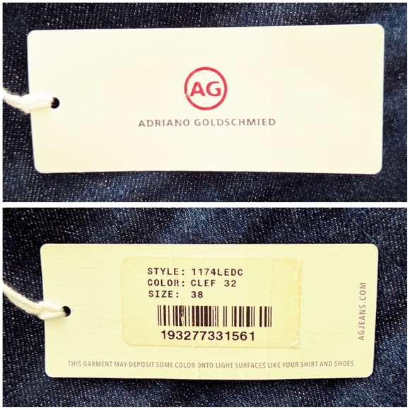 AG NEW Adriano Goldschmied The Graduate Darker Blue Denim Jeans, 38x32 - Picture 8 of 11